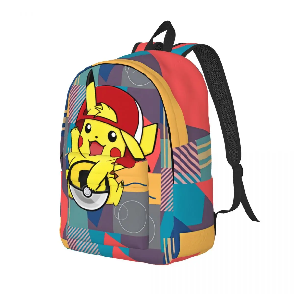 Back To School Gift Popular Anime Retro Washable Schoolbag Pikachu Solid For Kid Schoolbag Journey