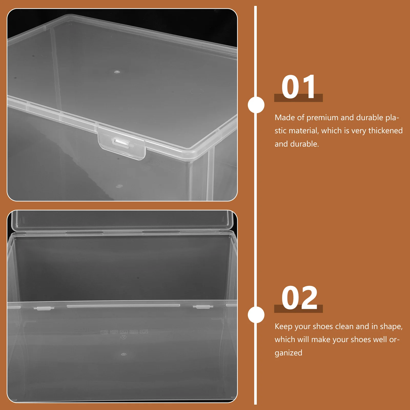 

Stackable Clear Shoe Boxes Plastic Dustproof Storage for Sneakers Boots Heels Organized Home Closet Space Saver Container