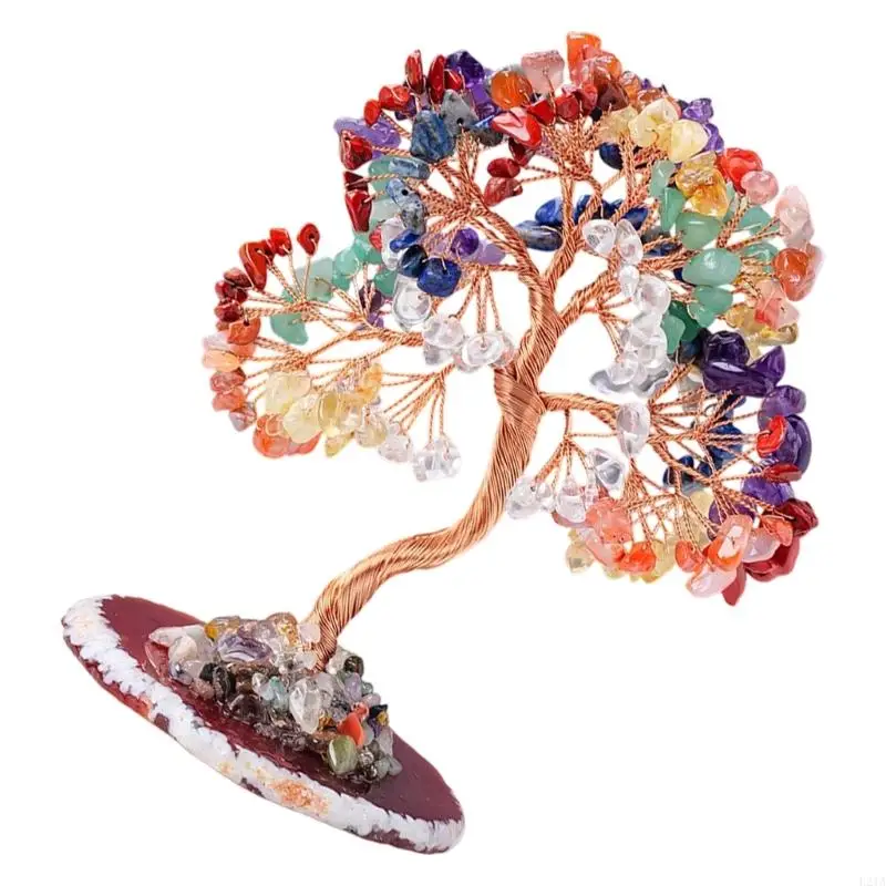 2025 New Crystal Stone Money Tree Sculpture Tree Tree يعزز الحظ والازدهار