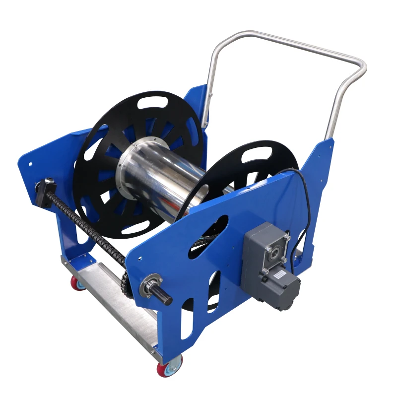Borehole cable winch with slip ring and cable organizer for logging, videography, tussah performance test robot
