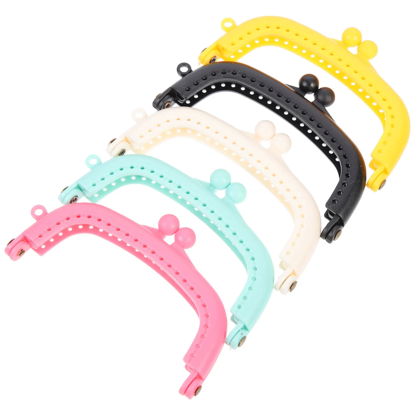 5 pezzi di plastica con chiusura a bacio, telaio per borsa fai da te, creazione di cornici, forniture per artigianato, chiusura per portamonete, cornici per portafogli