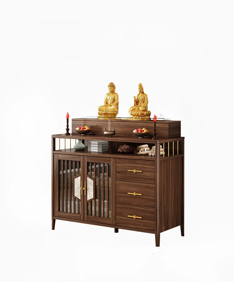 

Solid wood Buddhist platform Buddhist hall rural living room hall cabinet incense bar new Chinese style worship incense table