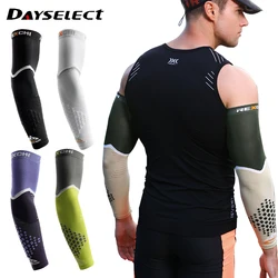 2Pcs Sport Arm Compression Sleeve Protection manicotti da corsa Fitness basket gomito Pad Sport ciclismo scaldamuscoli