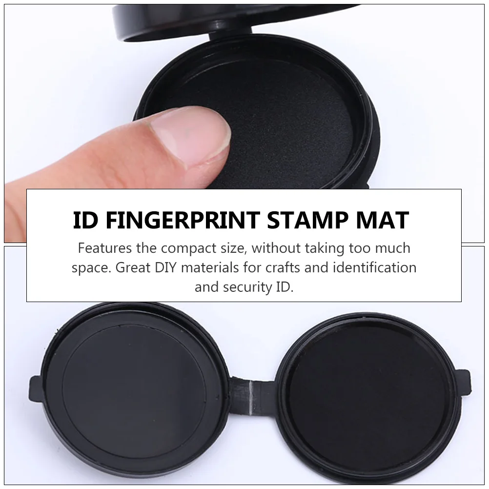 

4pcs Fingerprint Ink Pad PVC Compact ID Notary Supplies Thumbprint Fingerprint Stamp Mat Mat