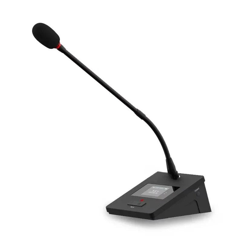 Wireless UHF wireless conference system for conference rooms with microphones and mainframes