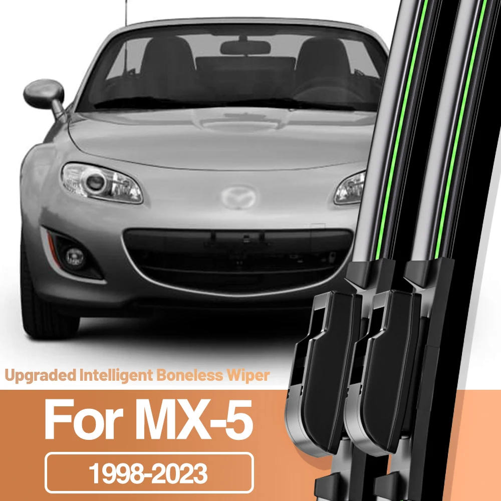 2pcs For Mazda MX-5 MX5 NB NC ND 1998-2023 Front Windshield Wiper Blades Windscreen Window Accessories 2000 2005 2014 2015 2020