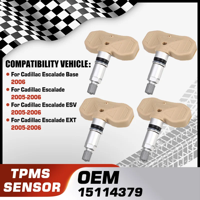 

Car TPMS Sensor For Cadillac Escalade Base 2006 Cadillac Escalade Cadillac Escalade ESV Cadillac Escalade EXT 2005-2006 15114379