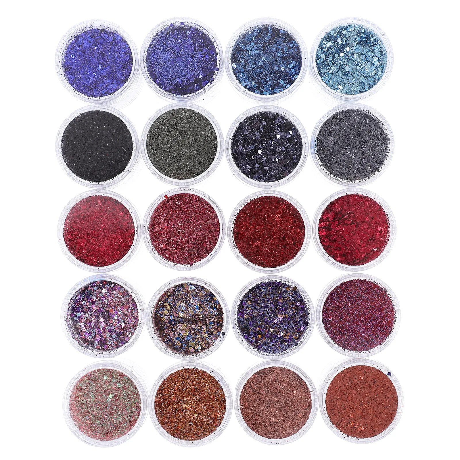 

20Pcs Nail Art Glitter Sequins Shiny DIY Manicure Decorations Fine Glitter for Nails Eye Makeup Party Supplies