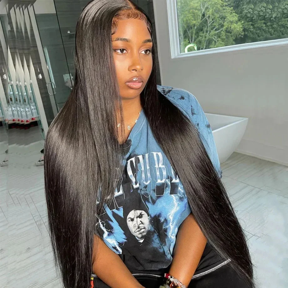 Nadine 13x6 Transparent Lace Front Wigs Lace Frontal Wig  Straight Human Hair Wigs For Women Brazilian Human Hair Wigs Sale