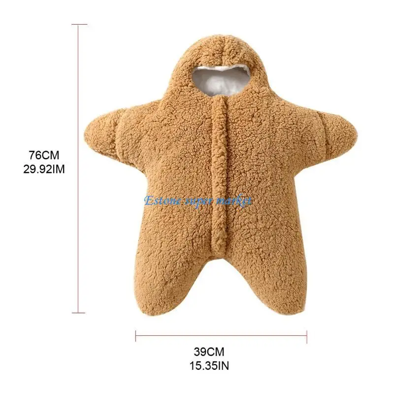 090B Kantong Tidur Bayi Sangat Lembut Bulu Domba Berbulu Bayi Baru Lahir Menerima Selimut Tidur Nyenyak Pembungkus Bedong Kamar