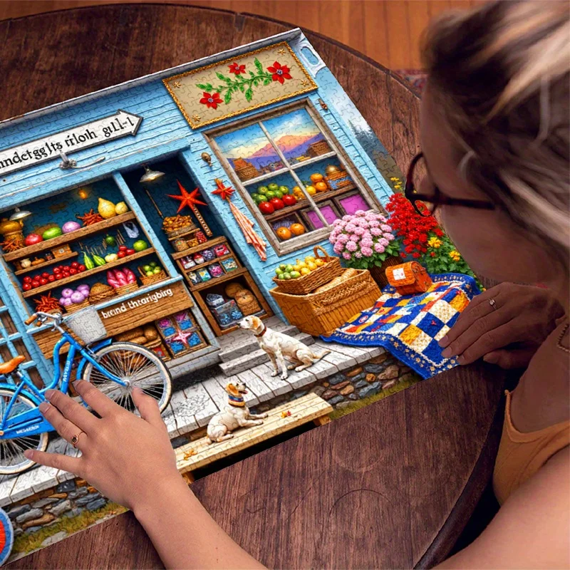 Quebra-cabeça grande de 500/1000 peças, adequado para adultos e famílias – Desafio avançado com peças de arranhões, jogo de cérebro complexo,