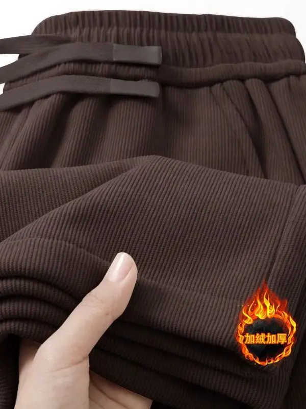 

Мужские вельветовые спортивные брюки Thiened Fce: новые, свободные, прямого кроя, теплые, повседневные, для весны, осени и зимы, молодежные, модные