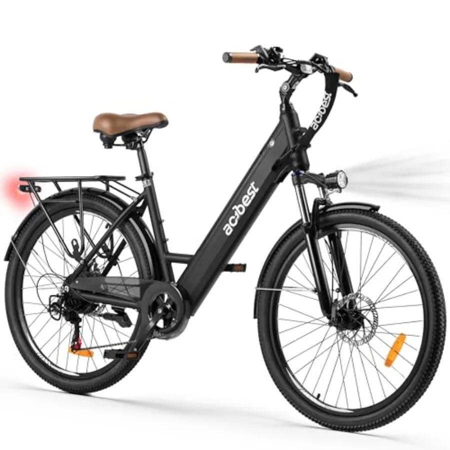 

City commuting electric bike for adults: aluminum frame, matte black finish, 468Wh removable battery, 750W brushless motor, 26-