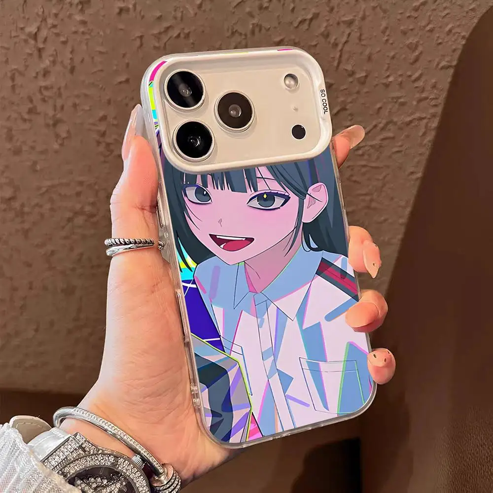 Anime Link Click Phone Case For IPhone 17 Air 16 E 15 14 Plus 13 12 11 Pro Max Colored Silver Cover