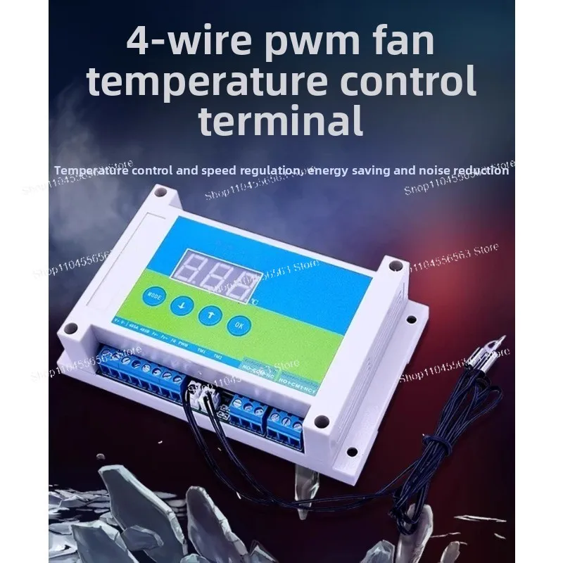 Multi-Channel Cabinet Fan Temperature Control - 12V/24V Compatible, Intelligent PWM Variable Speed Control Module for Chassis