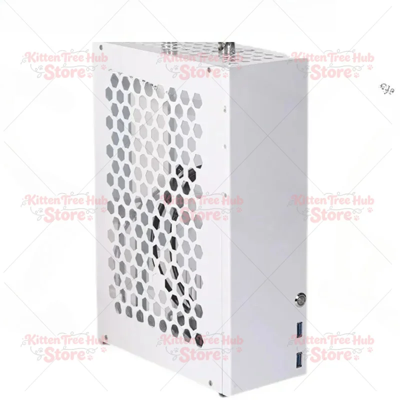 Белый P02 P03 P04 Портативный корпус itxMATX с ручкой, поддержкой блока питания FLEX и высокопроизводительной видеокарты для настольного компьютера.