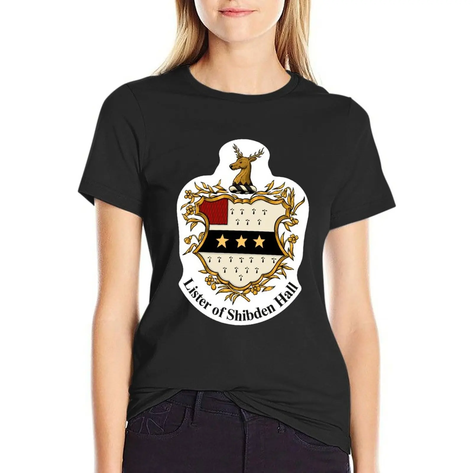 Lister of Shibden Hall - Crest & Arms T-Shirt animal print shirt for girls lady clothes t-shirt dress for Women graphic