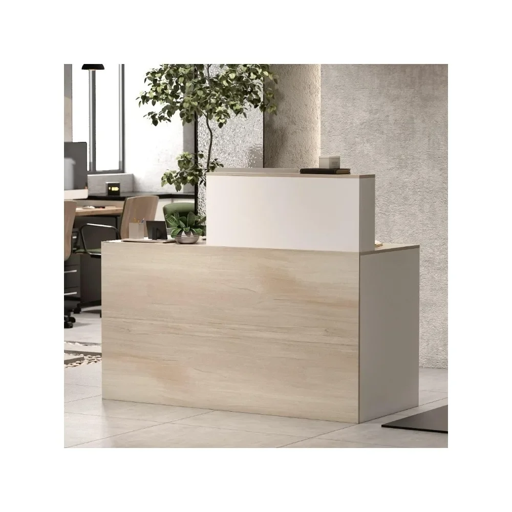 

Reception Desk with Counter & Lockable Srotage Drawers, for Salon Reception Room Checkout Office