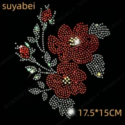 Flower Bling hot fix rhinestone motif iron on transfers motif hot fix iron on iron on patches for shirt