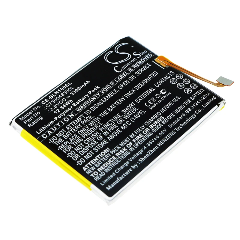 

Li-Polymer Mobile, SmartPhone Battery for BLU, 3.8V, 3300mAh , Compatible Models: BOLD N1