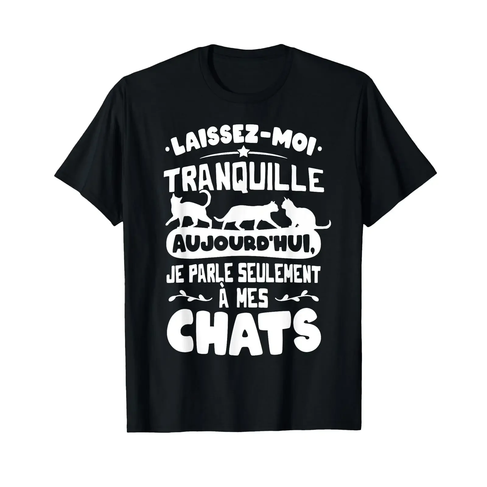Cute Cat T Shirt Woman Girl Child Je Parle à mes Chats vintage Washed Soft Casual designer clothes streetwear Comfortable