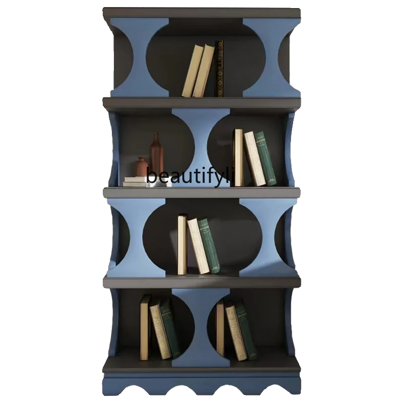 

Painted French style living room display bookcase retro bedroom storage porch