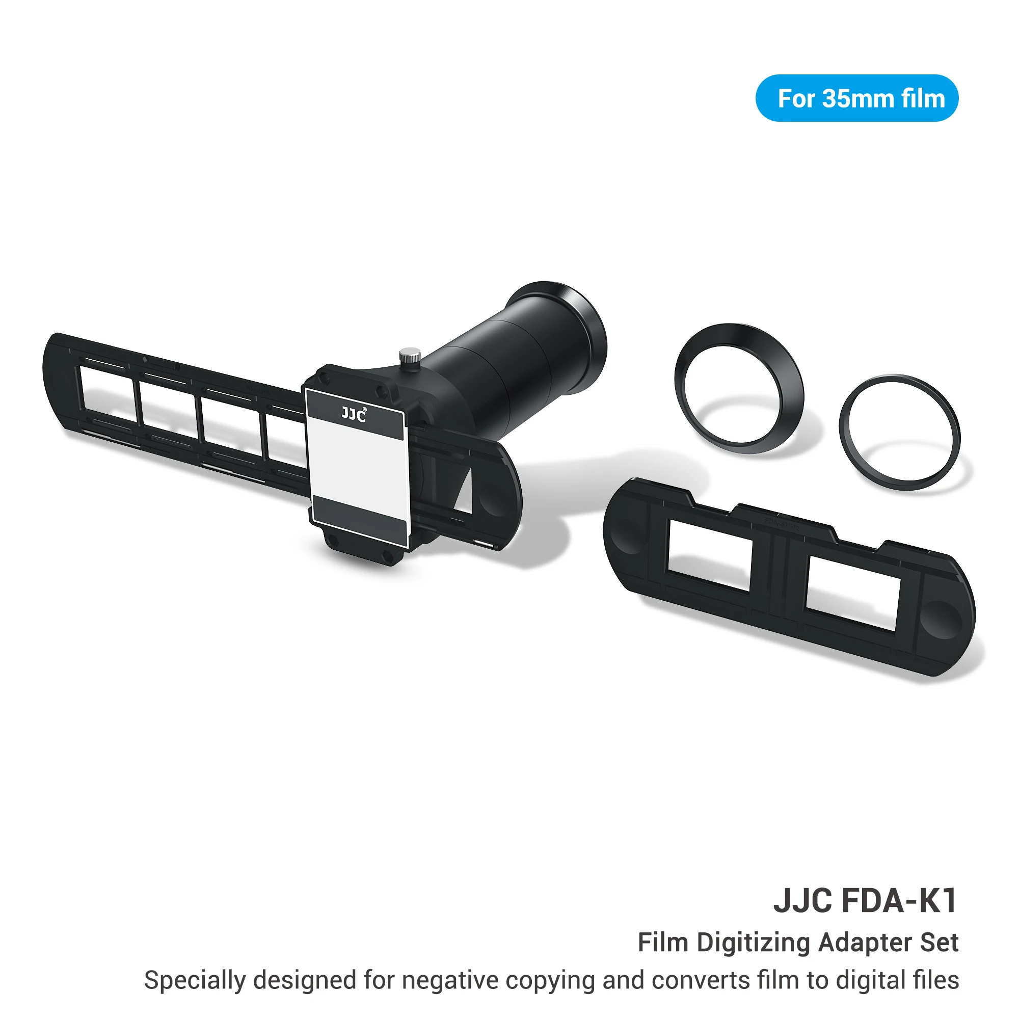 JJC Film Digitizing Adapter Set for 35mm Film Negative Film Copying Digitize Negative Slides Scanner Accessories(NO LDE Light)