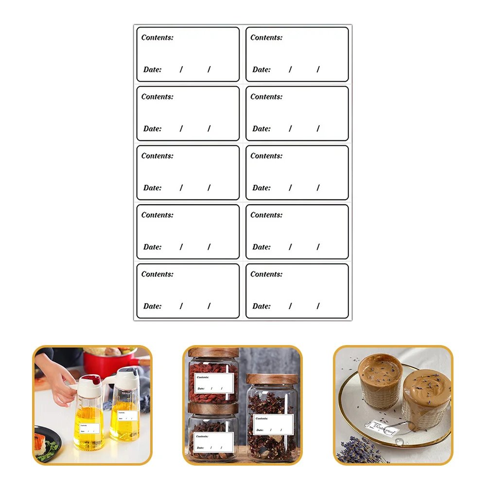 

400Pcs Food Labels Removable Self-Adhesive Refrigerator Stickers Peel No Residue Home Office School