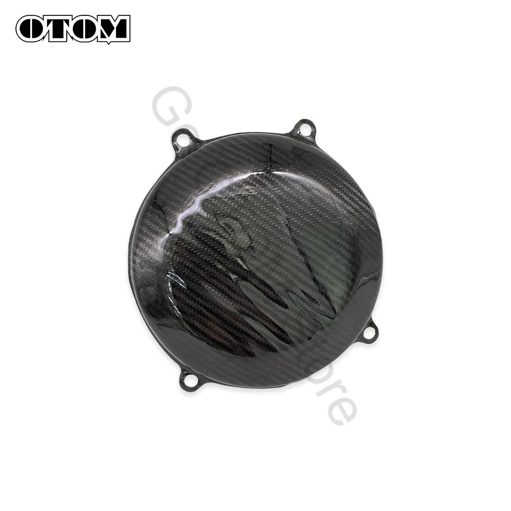 OTOM 2019-2020 Motorcycle Clutch Guard Cover Carbon Fiber Engine Protector For KAWASAKI KX450F Off-road Motocross Pit Dirt Bikes
