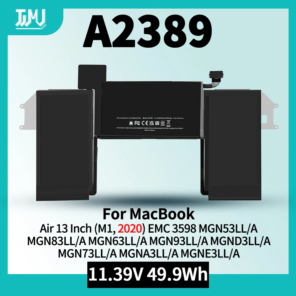 

A2389 A2337 Laptop Battery for MacBook Air 13 Inch (M1, 2020) EMC 3598 MGN53LL/A MGN83LL/A MGN63LL/A MGN93LL/A MGND3LL/A
