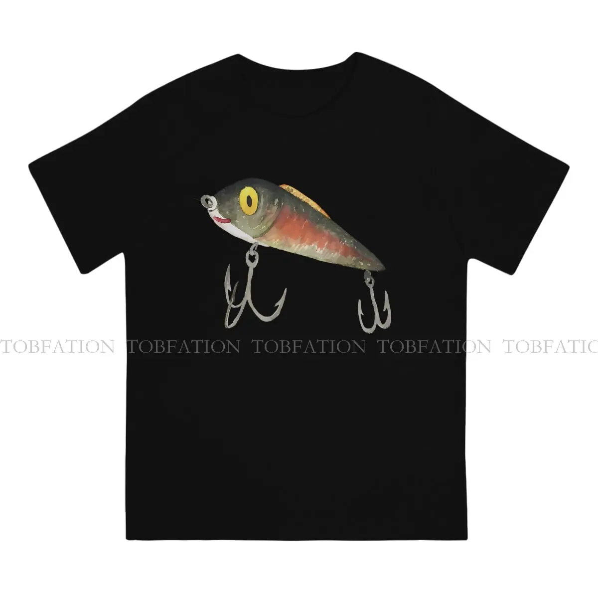 Fishing Lure Crewneck TShirts Watercolor Print Homme T Shirt New Trend Clothing