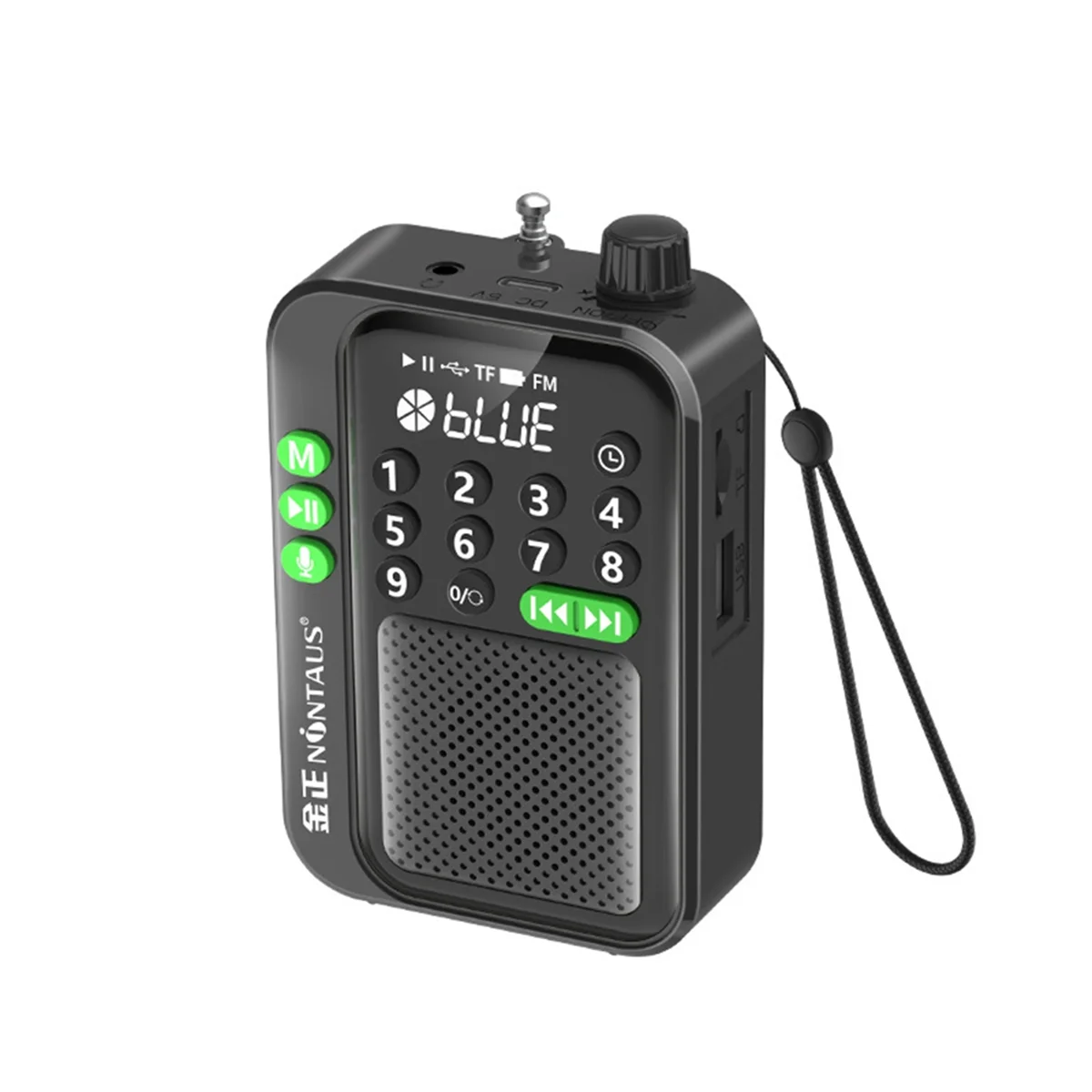 L77A  C90 Mini Pocket FM Radio Digital Radios Receiver Wireless Bluetooth MP3 Speaker with LED Display Recording Sleep Timer C