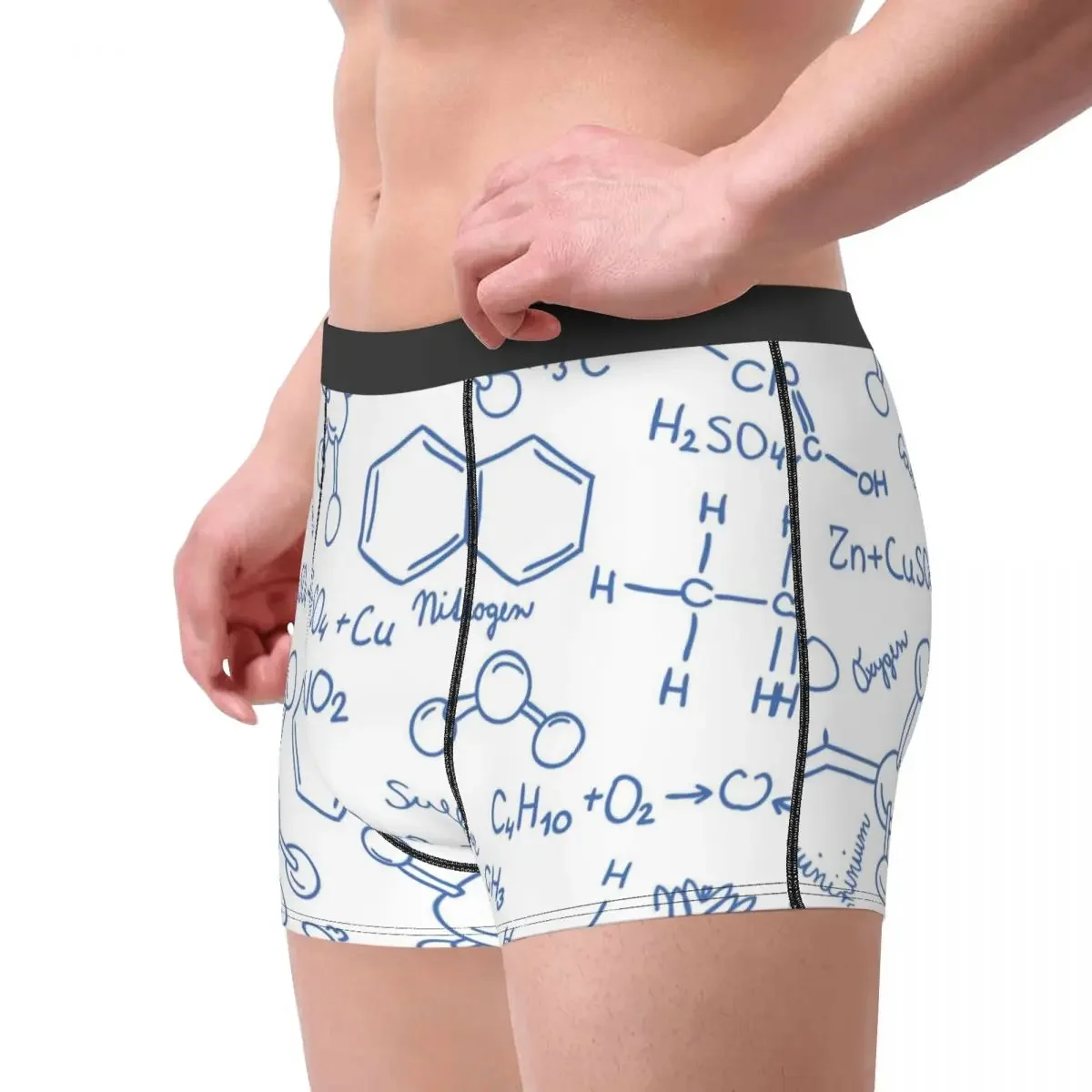 Benutzer definierte Wissenschaft Chemie Muster Unterwäsche Männer Stretch Biologie Boxer Slips Shorts Höschen weiche Unterhose für Männer