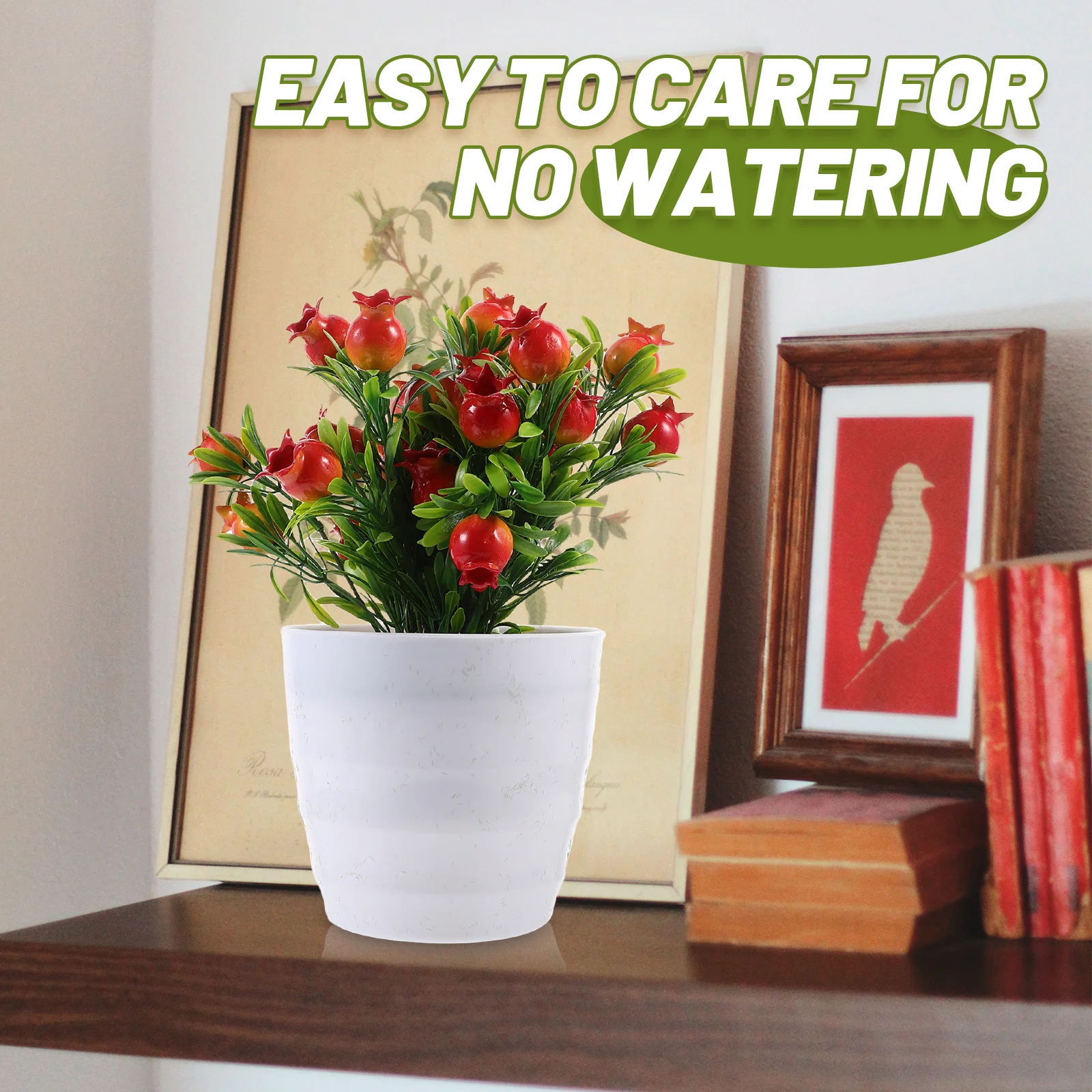 

Small Pomegranate Artificial Bonsai Simulated Potted Plant for Home Office Shop Decoration Fake Potted Bonsai Ornaments