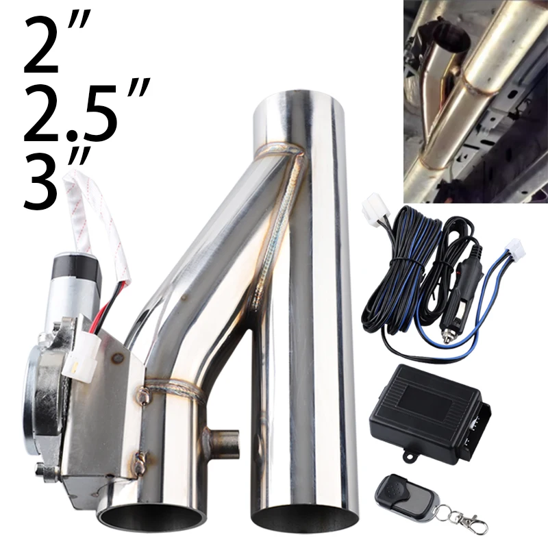

Universal Stainless Steel 2"/ 2.5" / 3" Car Dump Valve Electric Exhaust Cutout Cut Out with Wireless Remote button