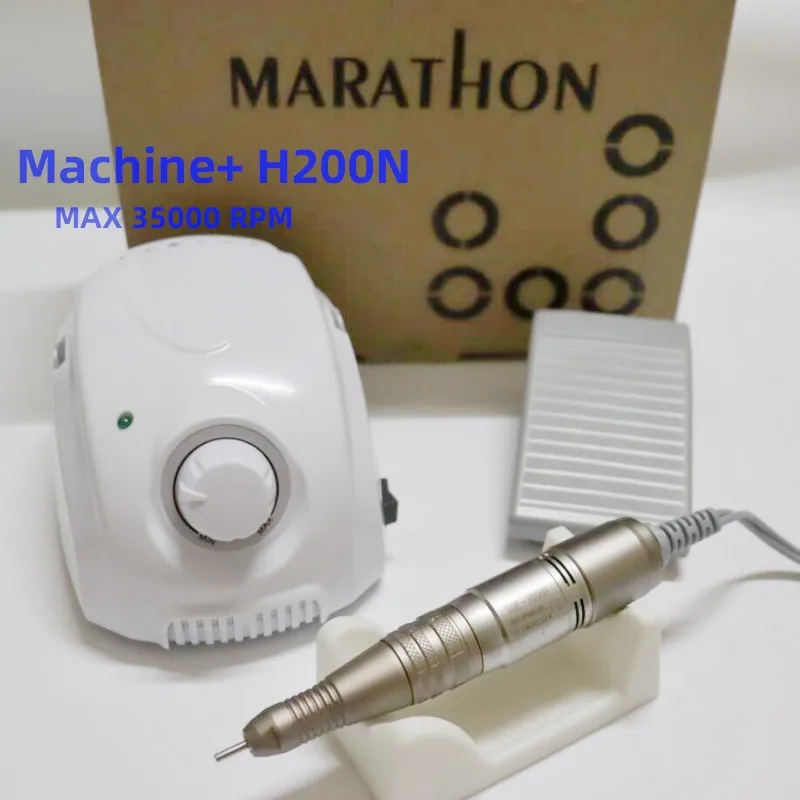 Kit de manucure électrique avec poignée pliable, machine à ongles, 65W, BT Marathon Champion-3, boîte de commande, haute qualité, 35000