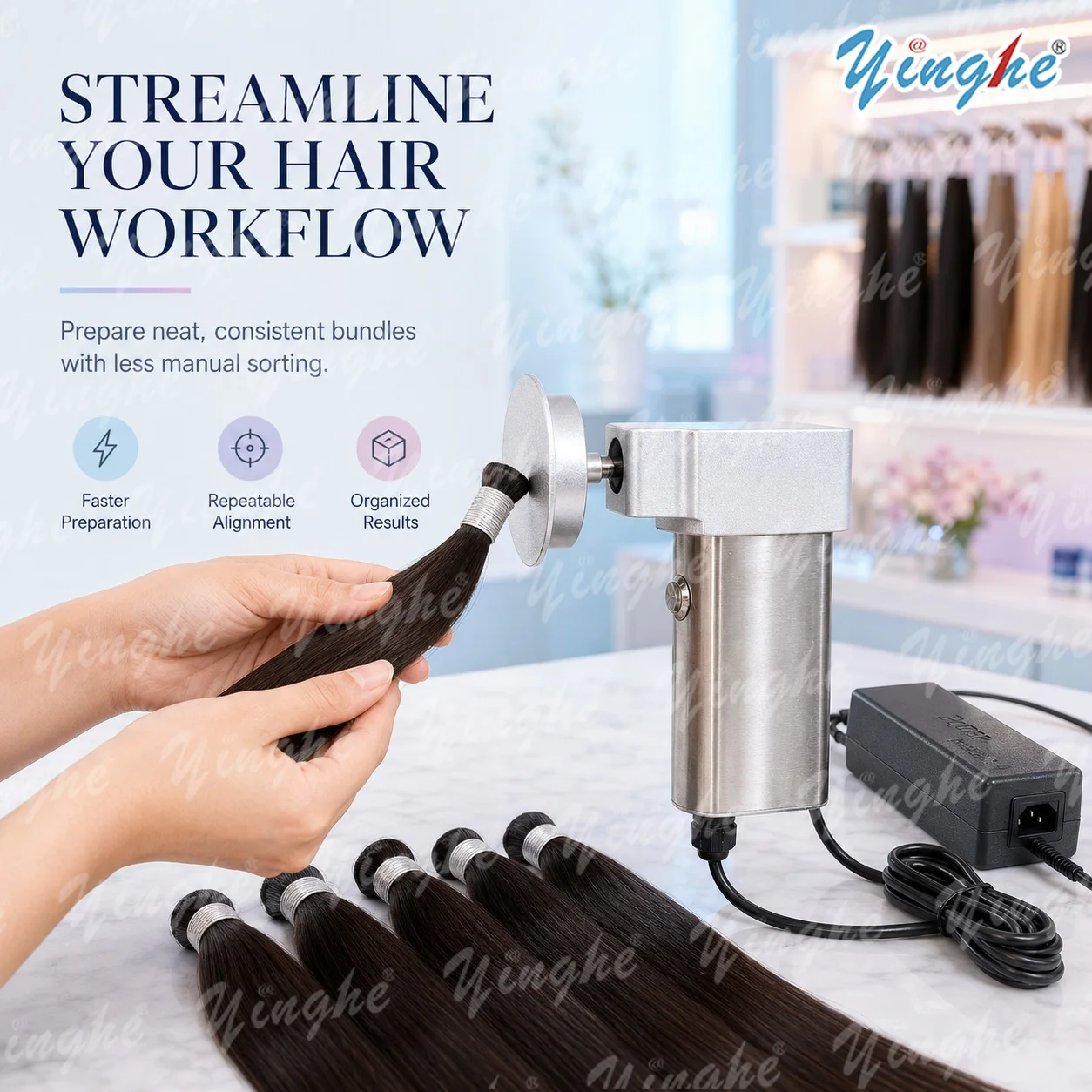 Anti-Tangle Auto Hair Straightener, Smooth Gliding Ceramic Tool For Natural Bulk Hair, Fast Flatten Without Pulling Or Damage
