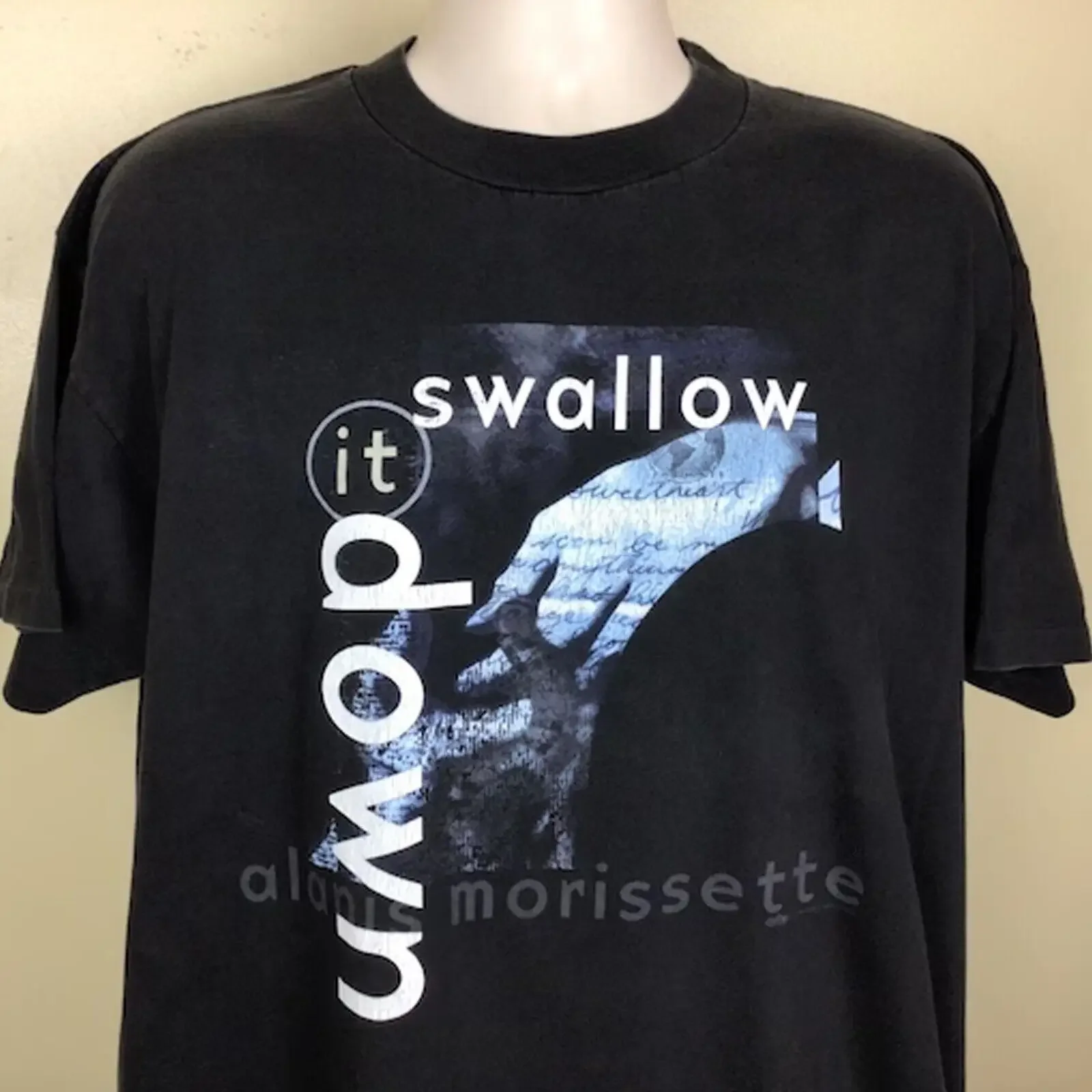 1996 Alanis Morissette Concert T Shirt Cotton Men All Size vintage Washed designer clothes Breathable graphic streetwear