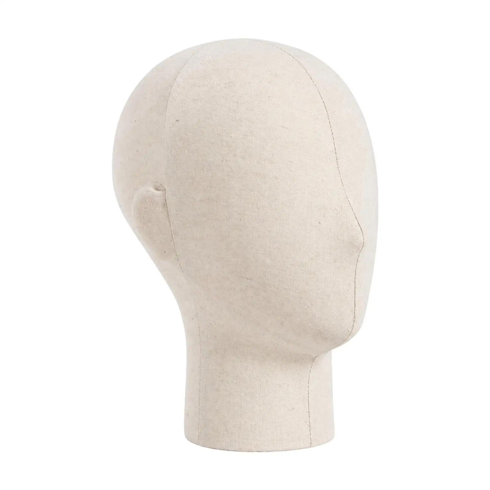Female Mannequin Head Multifunctional materialCovered Female Head Mannequin Headwear Display Form with Stitched Seams