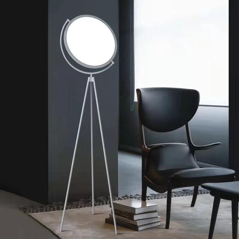 Italian Designer Creative Floor Lamp Simple Black And White CORNER LAMP Adjustable Study Bedside Floor Lamp LED Tripod Lamp