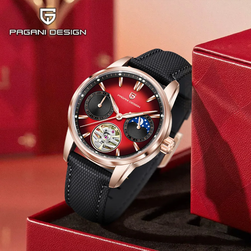 

2026 Pagani Design new 41mm men's Watches fashion automatic Mechanical Watch Top Sapphire Stainless Steel 10BAR watch moon Phase