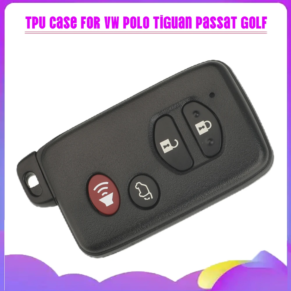 

jingyuqin New Remote Car Key Shell Fob SUV For Toyota 4Runner Land Cruiser Prius 2010-2013 Uncut Blade Replacement Case Smart