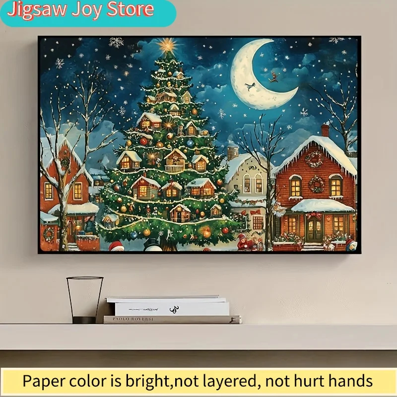 1 Box  Mini Paper Puzzles for Adults: "Christmas Float Parade Street Scene" or for party Games & Activities for Family & Frien