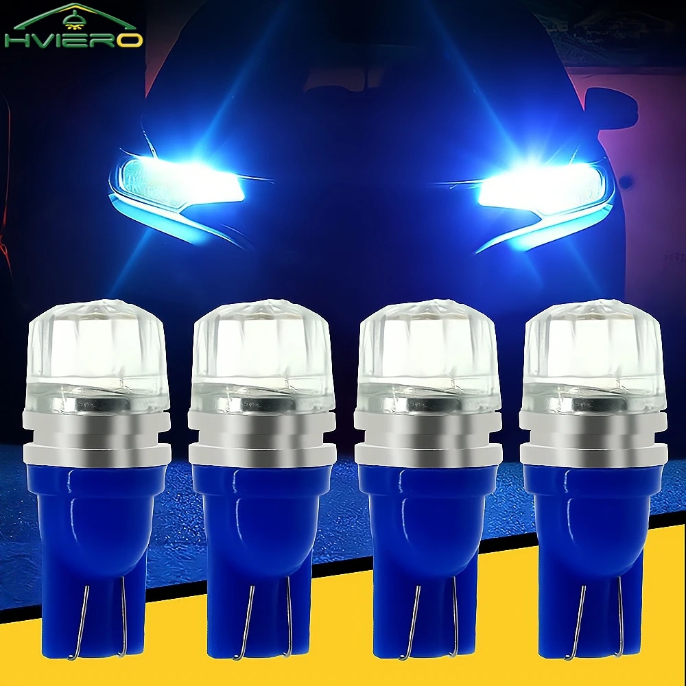 

4X T10 Dome Led 194 W5W Blue Pink Car Auto Wedge Lamp Backup Bulb Turn Signal Light Side Marker Parking Tail DC 12V Warning Led