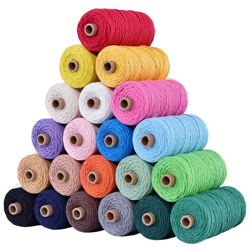 20M  Macrame Cord Cotton Rope String Thread DIY Twine Crafts For Home Handmade Sewing Wedding Decoration Supply 3MM