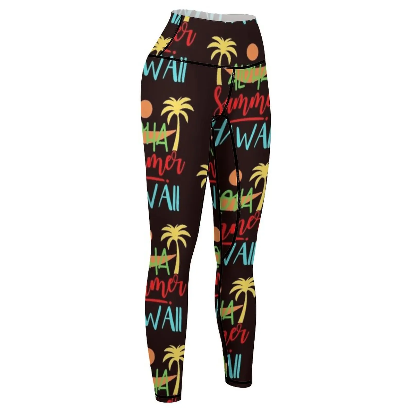 Hawaii Aloha Island Summer Beaches Leggings Training pants exercise clothing for fitness set gym Womens Leggings