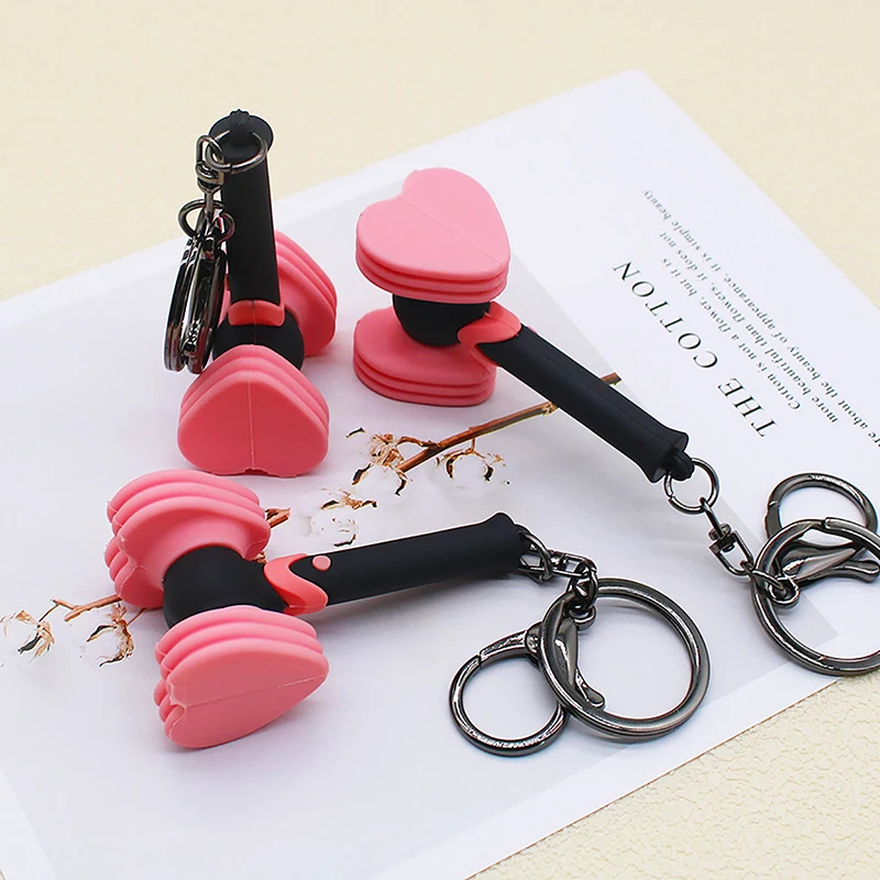 Korean Stars Love Hammer Keychain Cut Stick Key Ring For Men Women Car Bag Pendant Toy Jewelry Fans Gift