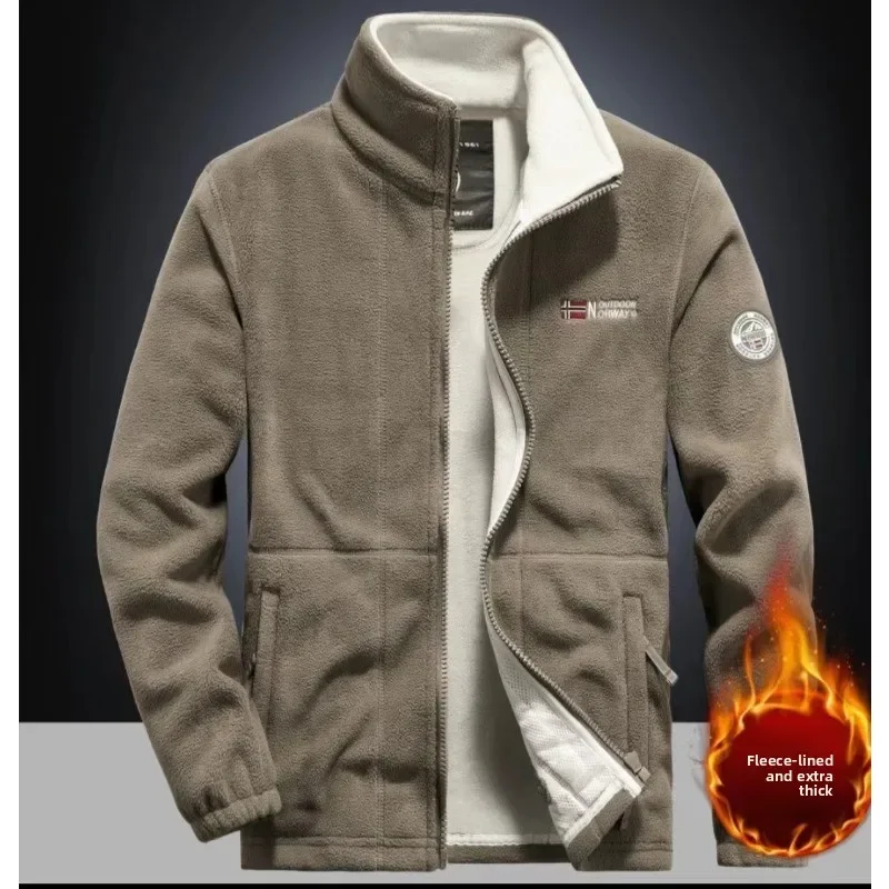 Otoño Invierno cómoda chaqueta a prueba de viento de moda transpirable de moda última novedad hombres al aire libre Casual polar cálido chaqueta de patagonia