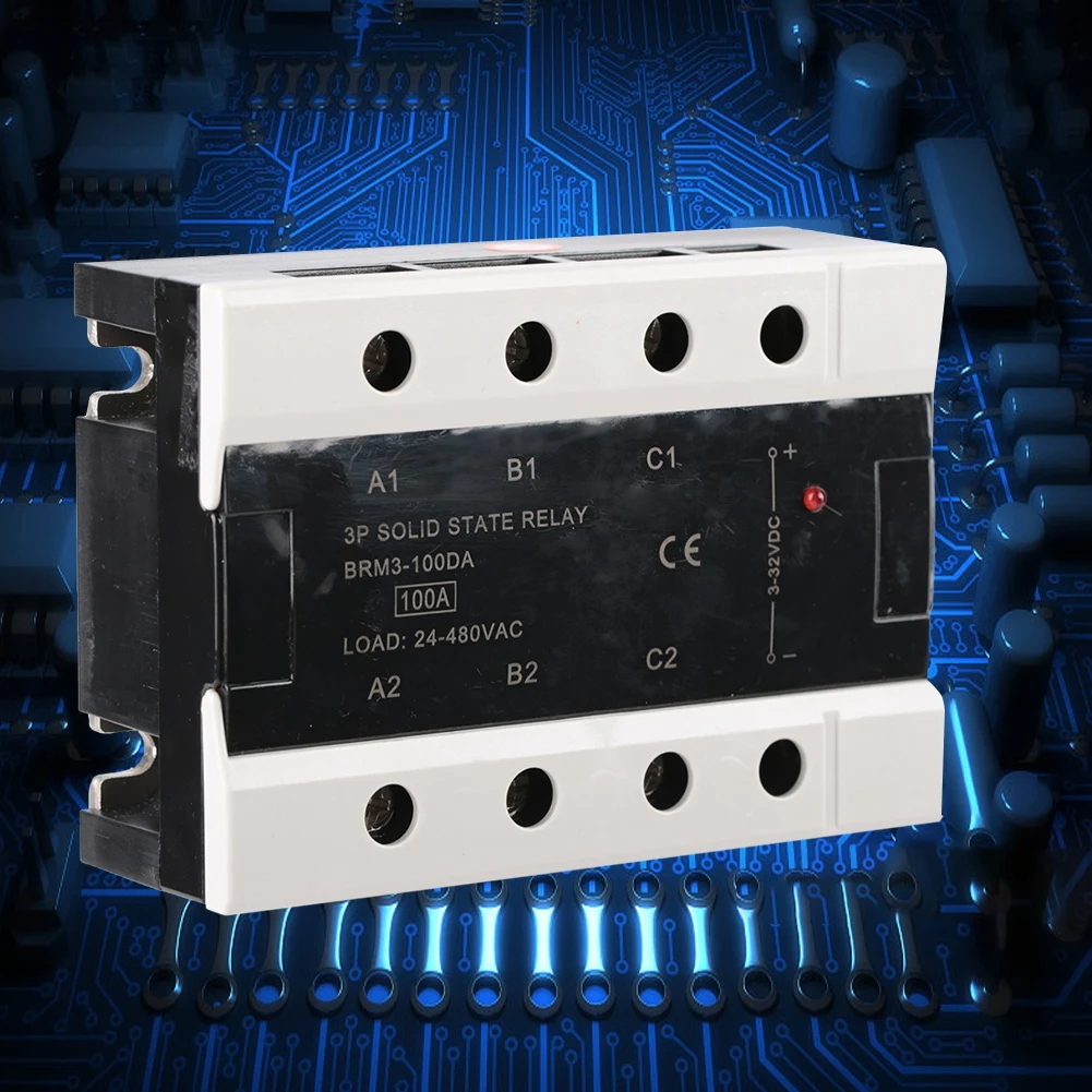 

BRM3-100DA Реле Государственное реле Трехфазное государственное реле Нагрузка 24-480 В переменного тока Трехфазное государственное реле 100DA/120DA