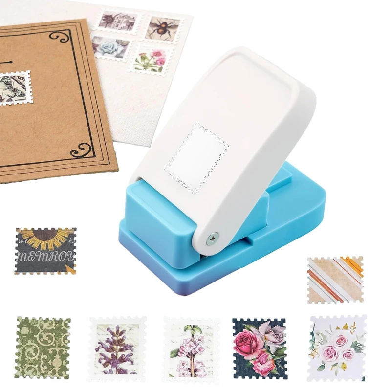 

Fromthenon Postage Stamp Craft Punch Stamp Embosser Punch Tool Paper Crafting Scrapbooking Card Making DIY Craft Embosser
